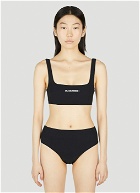Jil Sander+ - Logo Print Bikini Set in Black