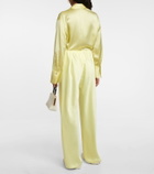 Vince - High-rise wide-leg satin pants