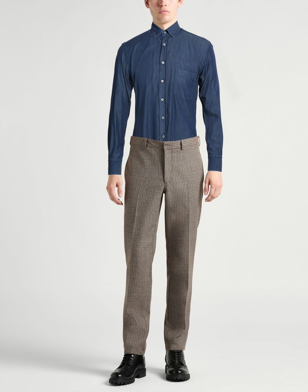 Drumohr Mens Denim shirt in Blue