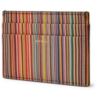 PAUL SMITH - Striped Leather Cardholder - Green