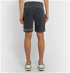 Remi Relief - Slim-Fit Embellished Cotton-Blend Corduroy Shorts - Gray