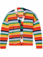Marni - No Vacancy Inn Striped Crochet-Knit Cotton Cardigan - Multi