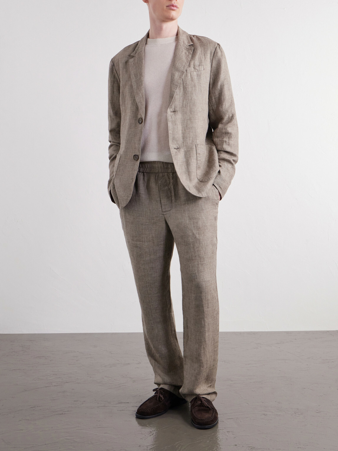James Perse - Straight-Leg Linen Suit Trousers - Neutrals