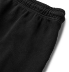 Satisfy - Logo-Print Tie-Dyed Fleece-Back Cotton-Jersey Track Pants - Black