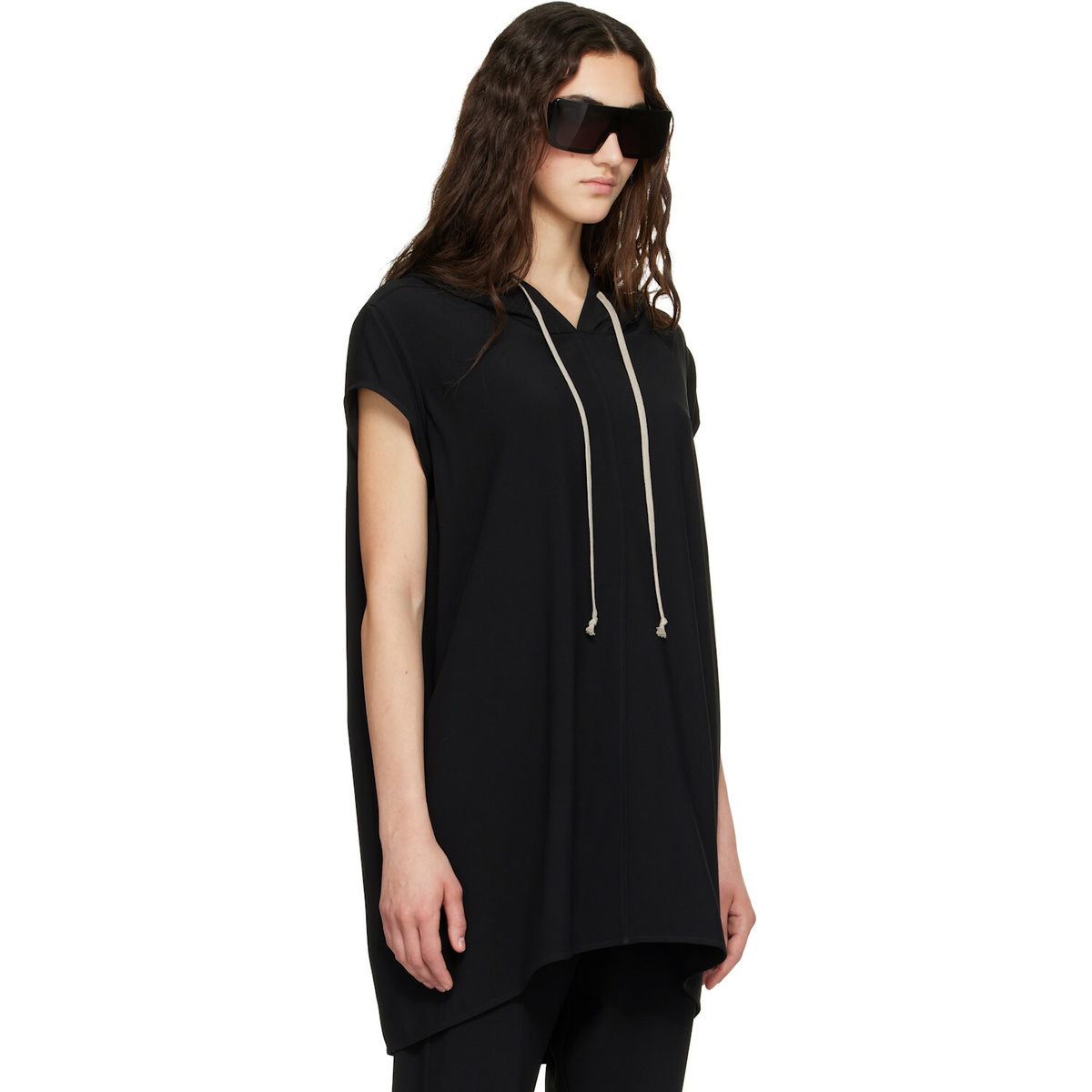 Rick Owens Black Tower Hoodie