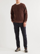 Stone Island - Logo-Appliquéd Cotton-Blend Fleece Sweatshirt - Brown