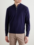 Peter Millar - Excursionist Flex Wool-Blend Half-Zip Sweater - Blue