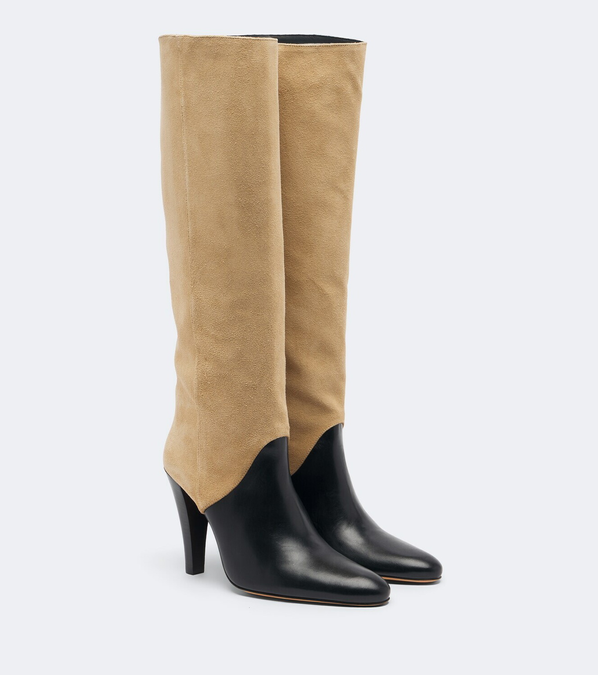 JUDE Edita leather and suede knee-high boots
