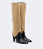 JUDE Edita leather and suede knee-high boots