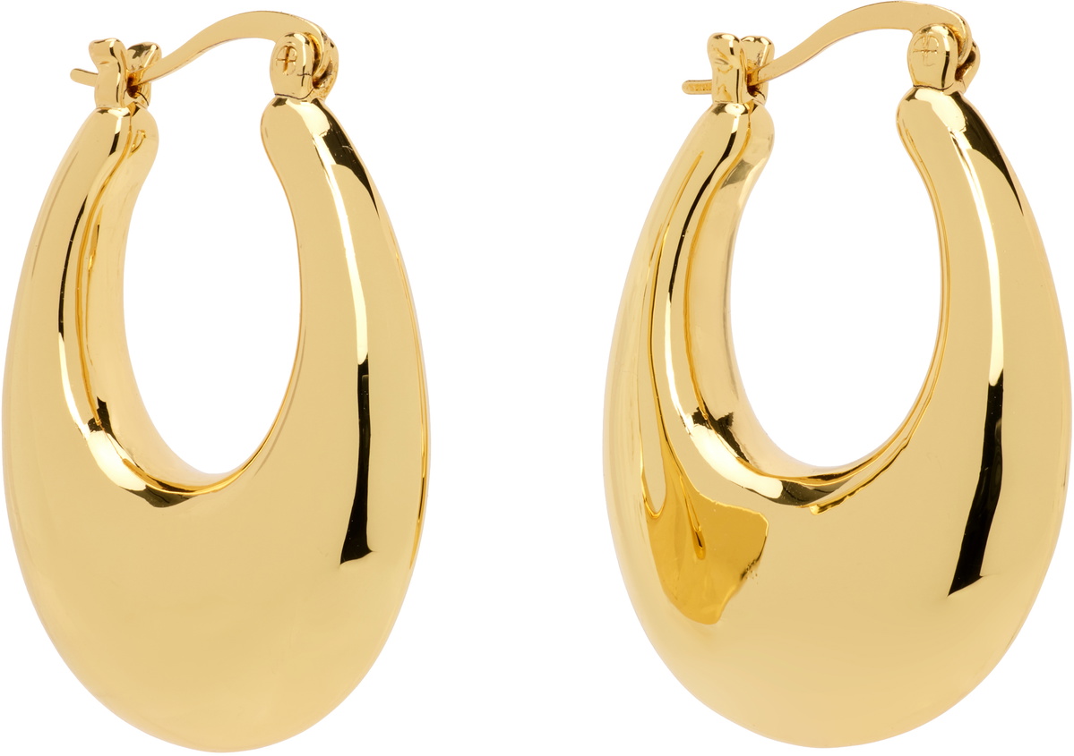ANINE BING Gold Gradual Hoop Earrings