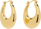 ANINE BING Gold Gradual Hoop Earrings