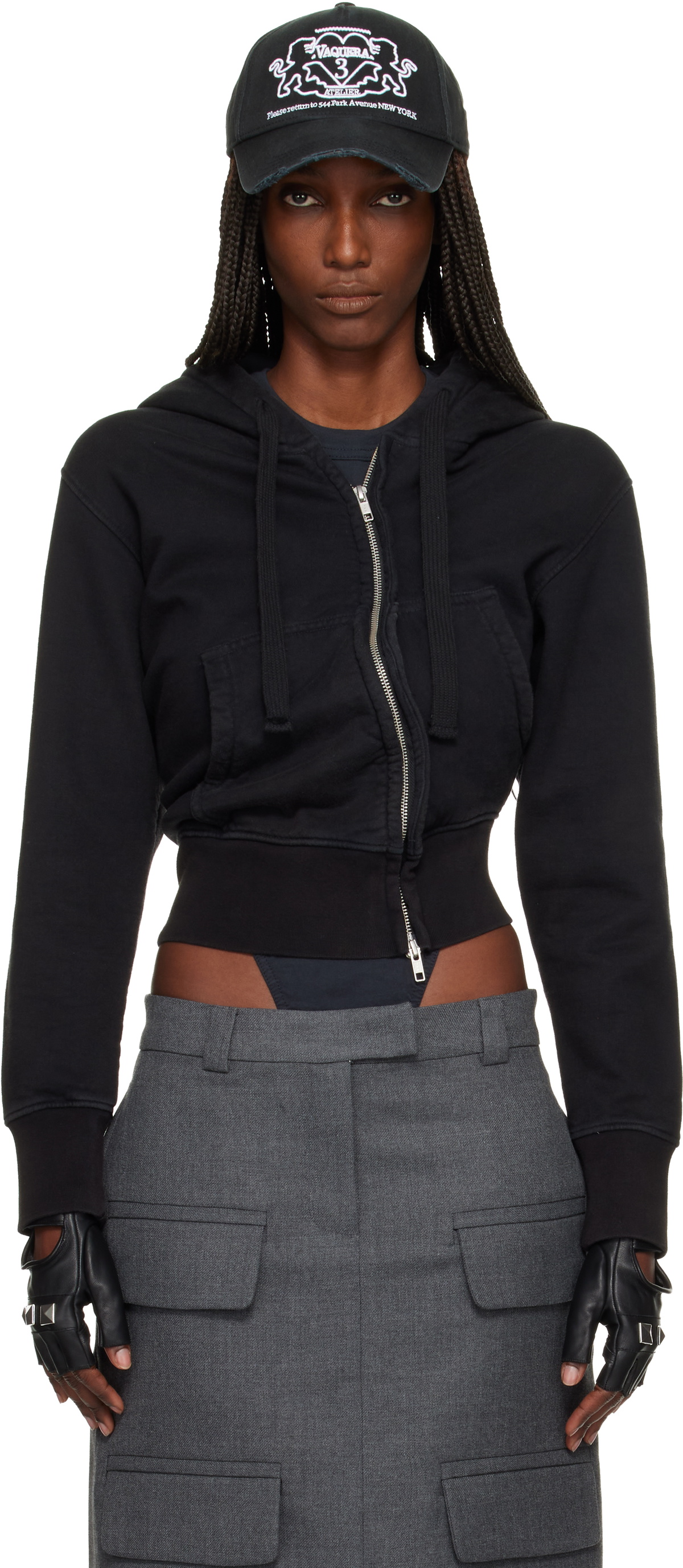 VAQUERA Black Twisted Hoodie