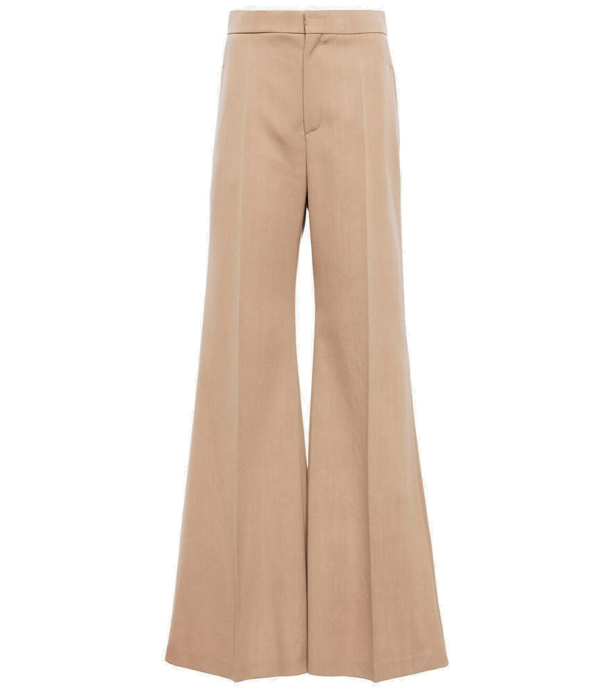 【関税&送料込】Chloe Beige Asymmetrical Wool Trousers 43023473-1_2.jpg