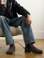 LOEWE - Brushed-Suede Chelsea Boots - Brown