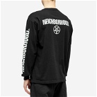 Neighborhood Men's Long Sleeve Anthrax Shield T-Shirt in Black