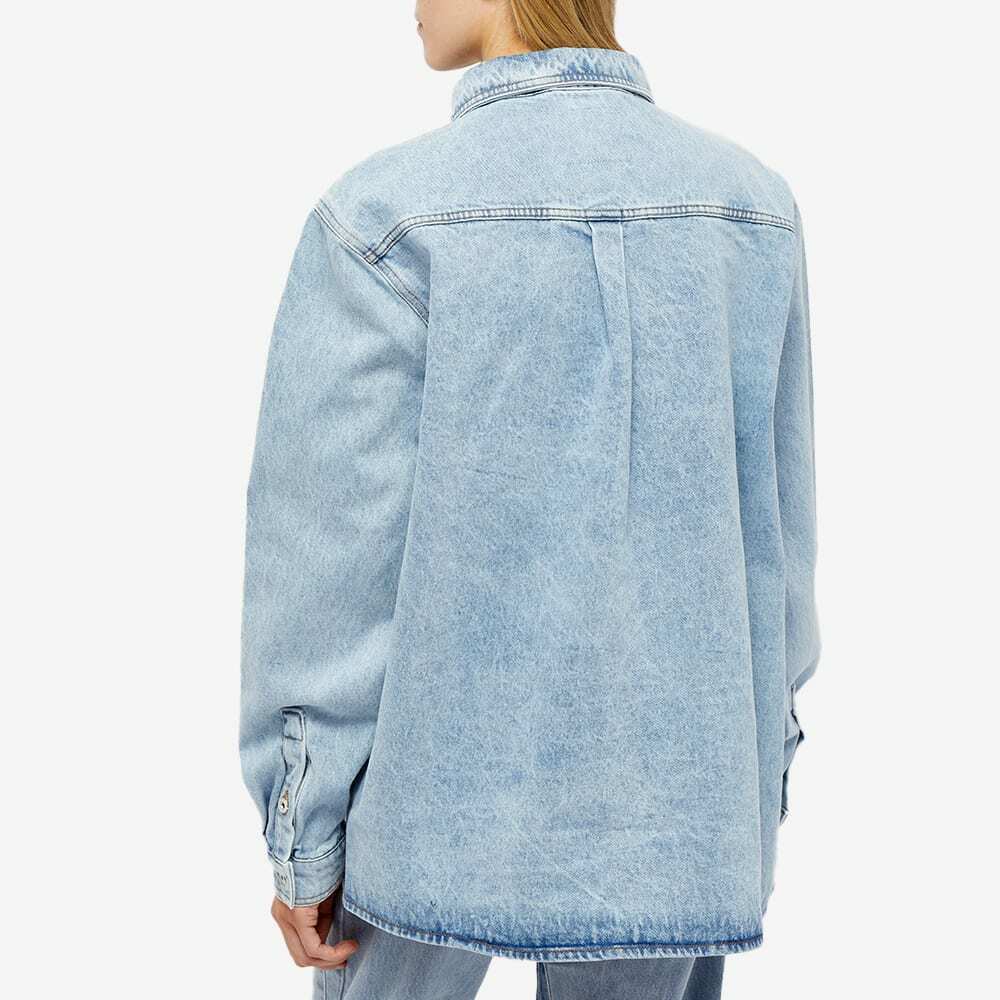 Y-Project Women's Pinched Logo Denim Shirt in Ice Blue Y/Project