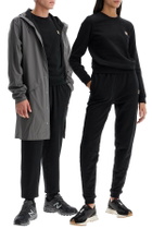 MAISON KITSUNE fox head jogging pants Black