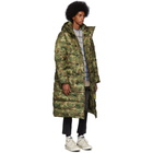 R13 Khaki Brumal Edition Camo Down Long Anorak Puffer Coat