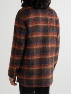 Piacenza Cashmere - Checked Brushed Fleece Overshirt - Red