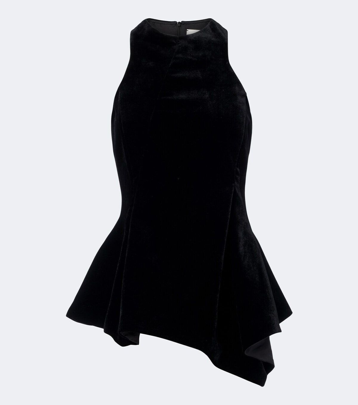 Magda Butrym Draped peplum velvet top