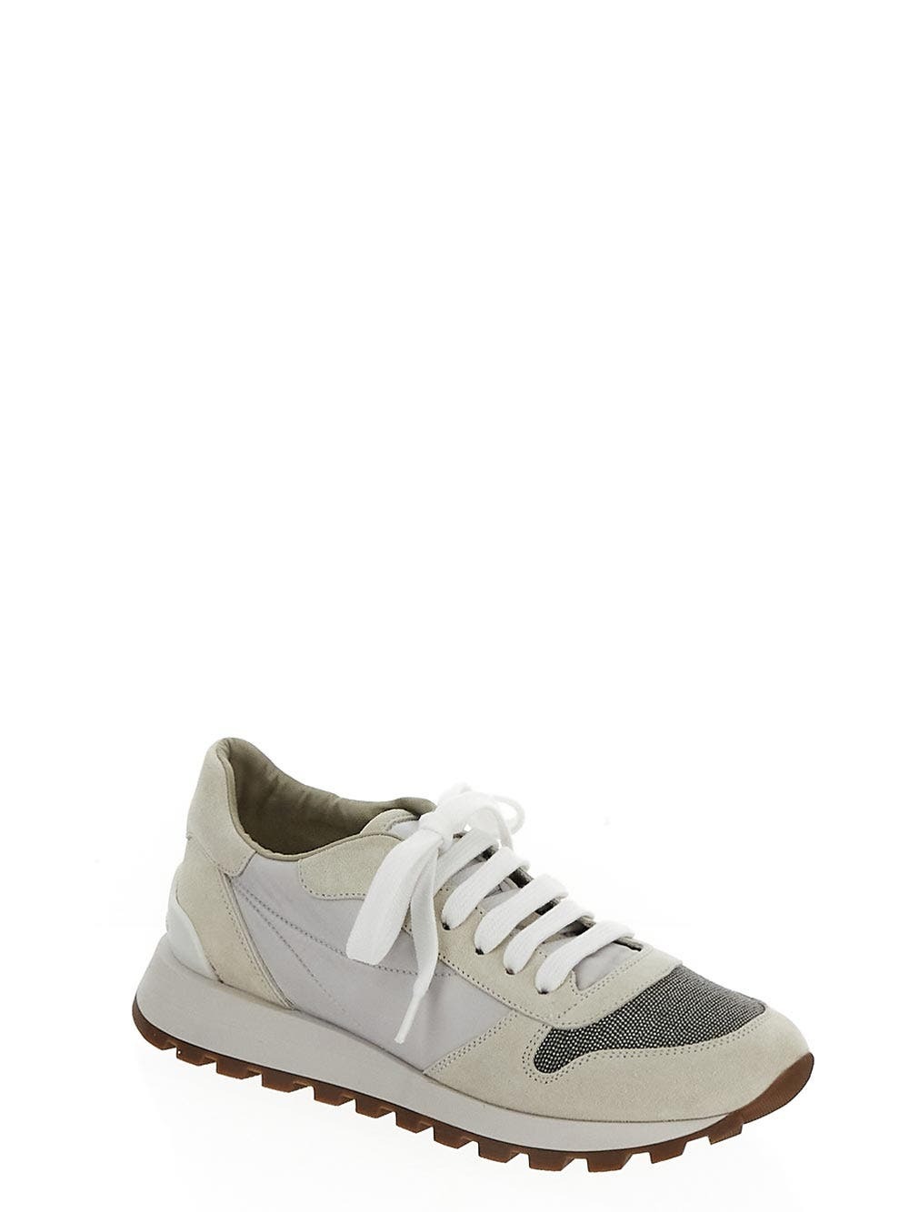 Brunello Cucinelli Shiny Embroidery Low Top Sneakers