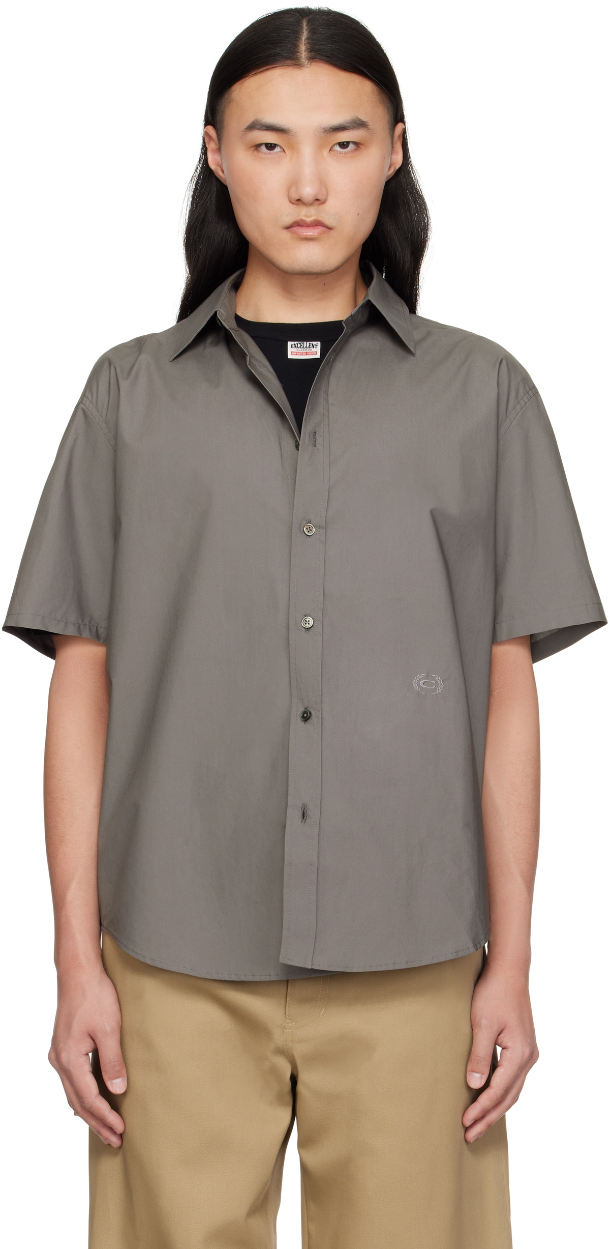 Commission Gray Banker Short Sleeve Shirt