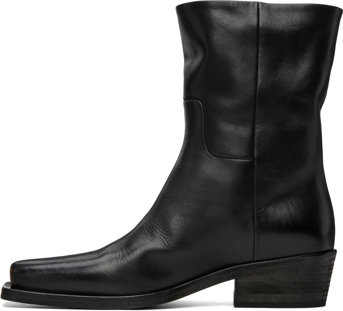 Marsèll Black Tex Soft Pebbled Leather Boots