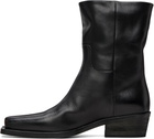 Marsèll Black Tex Soft Pebbled Leather Boots