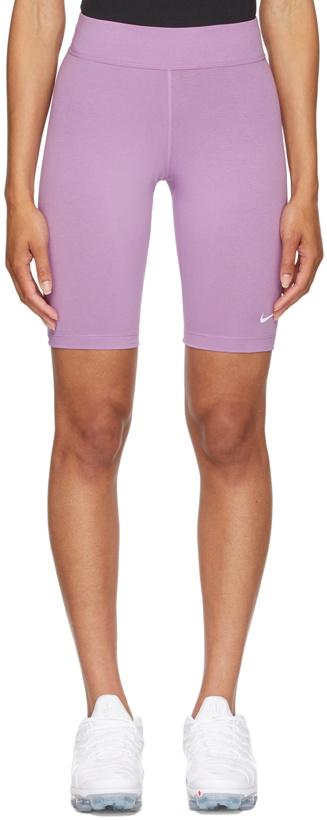 Photo: Nike Purple Sportswear Essential Bike Shorts