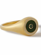 Miansai - Opus Gold Vermeil, Chalcedony and Enamel Ring - Gold