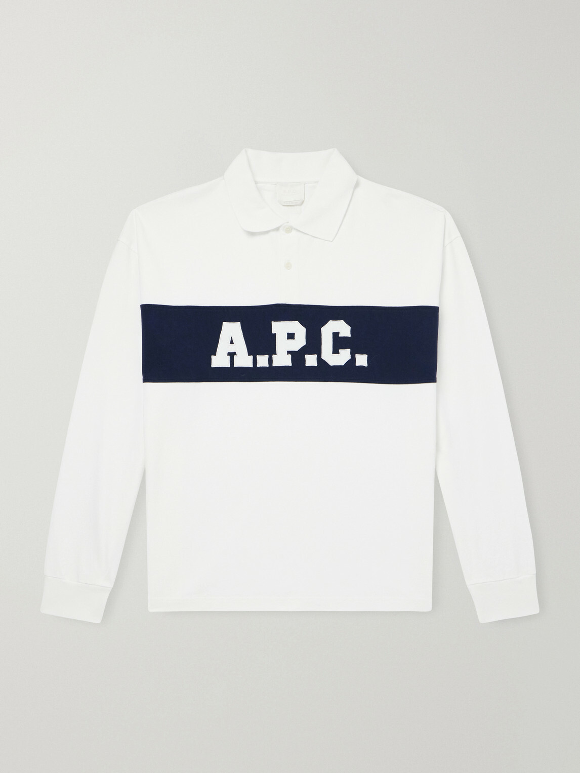A.P.C. - Alexis Logo-Embroidered Cotton-Jersey Polo Shirt - White