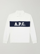 A.P.C. - Alexis Logo-Embroidered Cotton-Jersey Polo Shirt - White