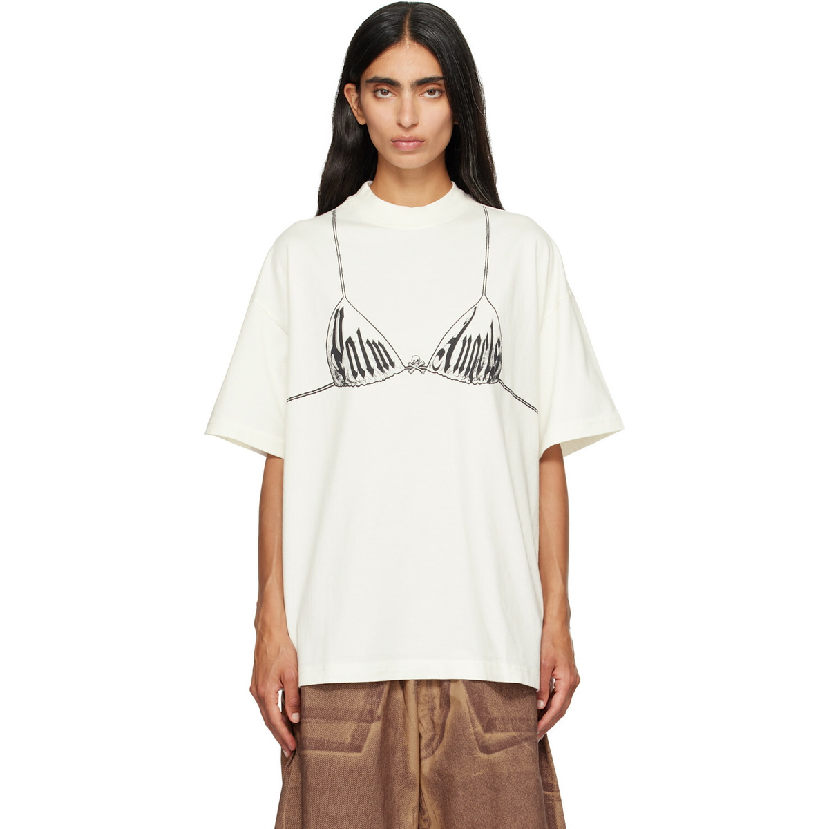 Palm Angels Off-White Bra Loose T-shirt