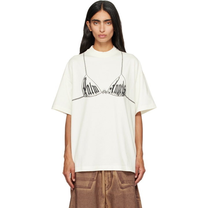 Photo: Palm Angels Off-White Bra Loose T-shirt