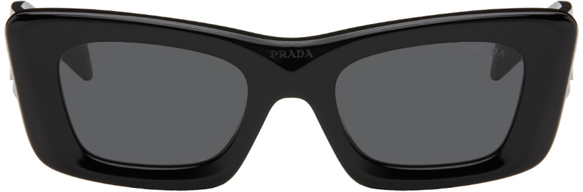 PRADA ブラック キャットアイ サングラス 3角ロゴ PRADA プラダ シンボルサングラス SPR 26Z メンズ キャットアイ