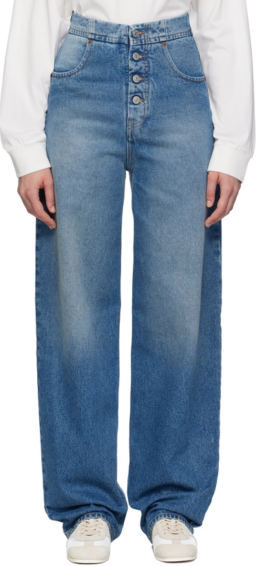 Photo: MM6 Maison Margiela Blue Straight-leg Jeans