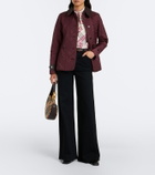 Burberry Fernleigh leather-trimmed quilted jacket