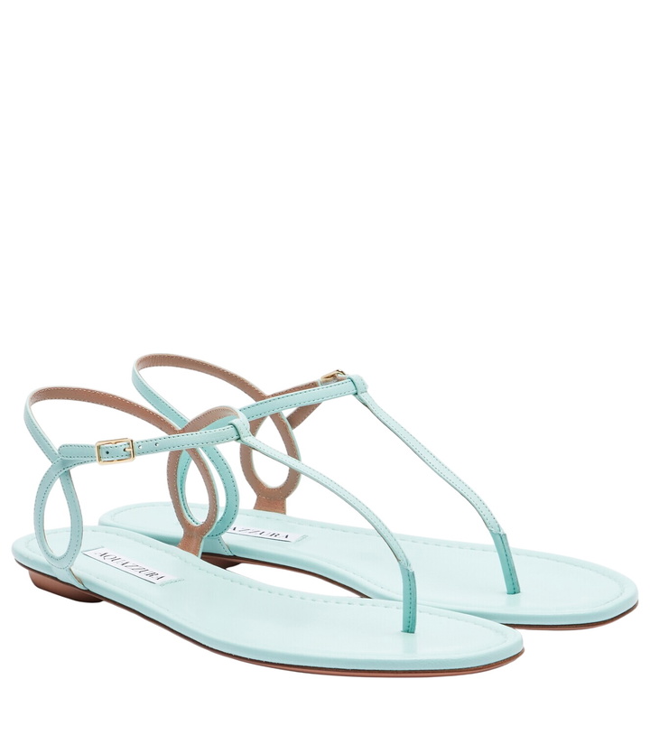 Photo: Aquazzura Almost Bare leather thong sandals
