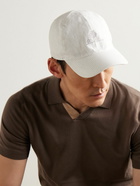 Loro Piana - Logo-Embroidered Striped Linen Baseball Cap - Neutrals