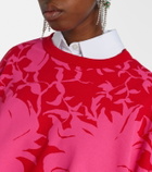 Dries Van Noten Draped floral cotton jersey sweatshirt