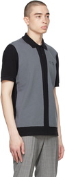 Comme des Garçons Homme Deux Black & Grey Fred Perry Edition Colorblocked Polo