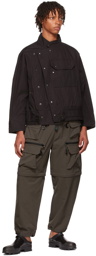 South2 West8 Gray Polyester Cargo Pants