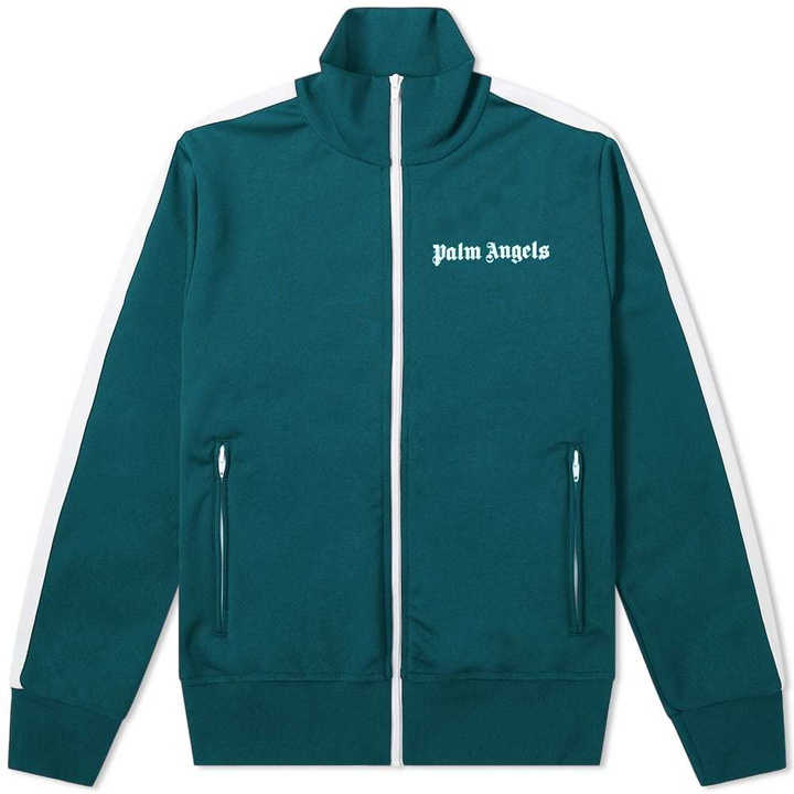 Photo: Palm Angels Classic Zip Track Jacket Green