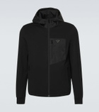 Prada Re-Nylon and cotton-blend hoodie