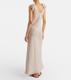Faithfull Solana polka-dot linen maxi dress