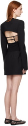 Nensi Dojaka Black Hybrid Jacket Minidress