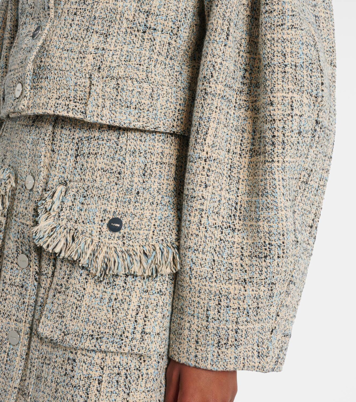 【Ganni】 Cropped cotton tweed jacket Ganni Cropped cotton tweed jacket GANNI