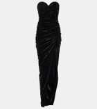 Alexandre Vauthier Ruched velvet gown