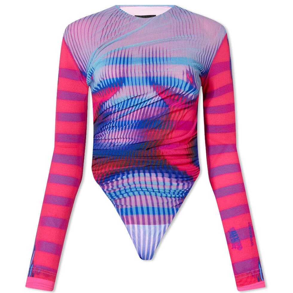 Y-Project Women's x Jean Paul Gaultier Morph Bodysuit in Pink/Blue Y ...