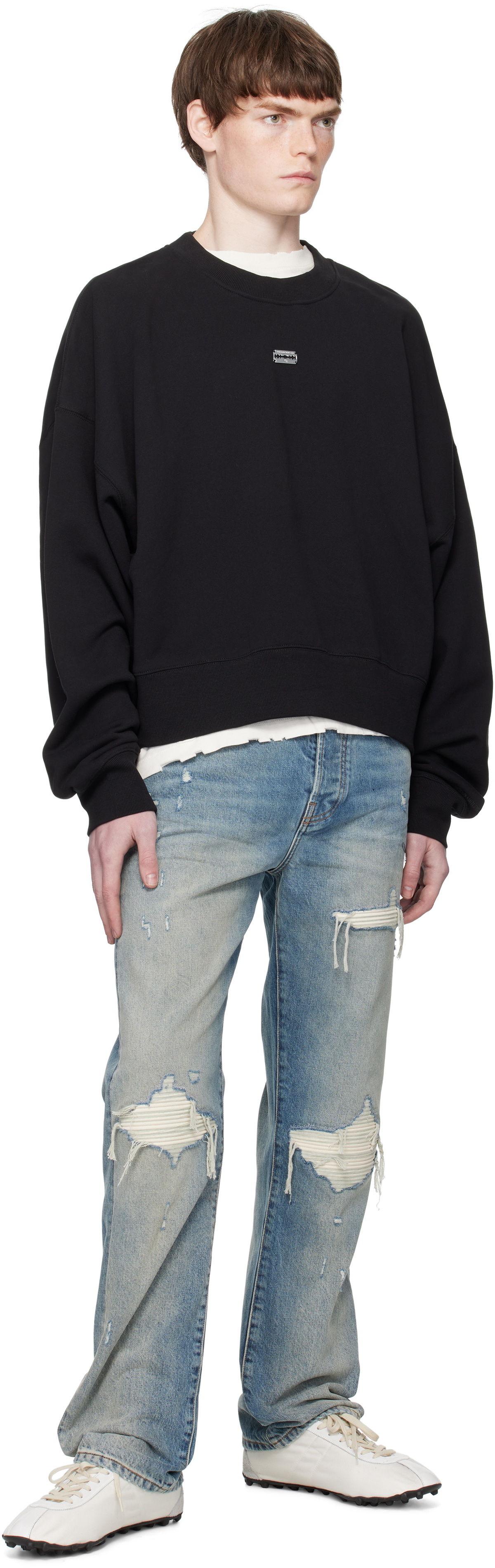 Stolen Girlfriends Club Black Stolen Razor Crew Sweatshirt